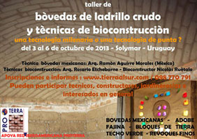 Taller de Bóvedas de adobe y bioconstrucción 2013