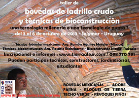 Taller de Bóvedas de adobe y bioconstrucción 2013
