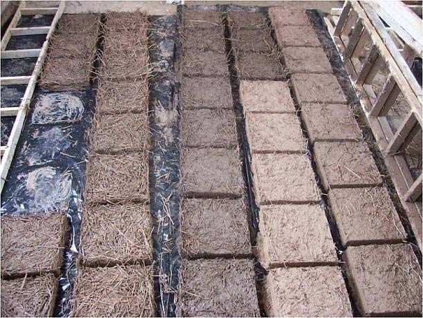 Losetas de aislación térmica del techo.