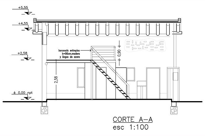 Corte A-A.