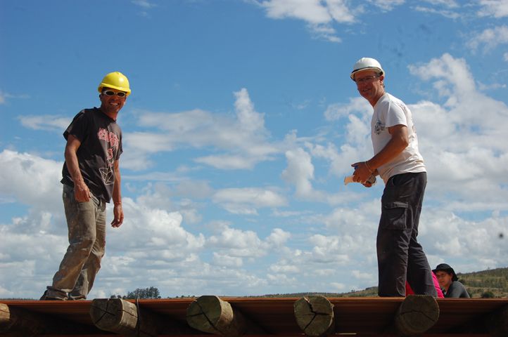 Eduardo y Gustavo en la sexta semana de obra